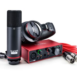 Focusrite Scarlett Solo Studio 2×2 USB Audio Interface with Microphone and Headphones (3rd Generation)